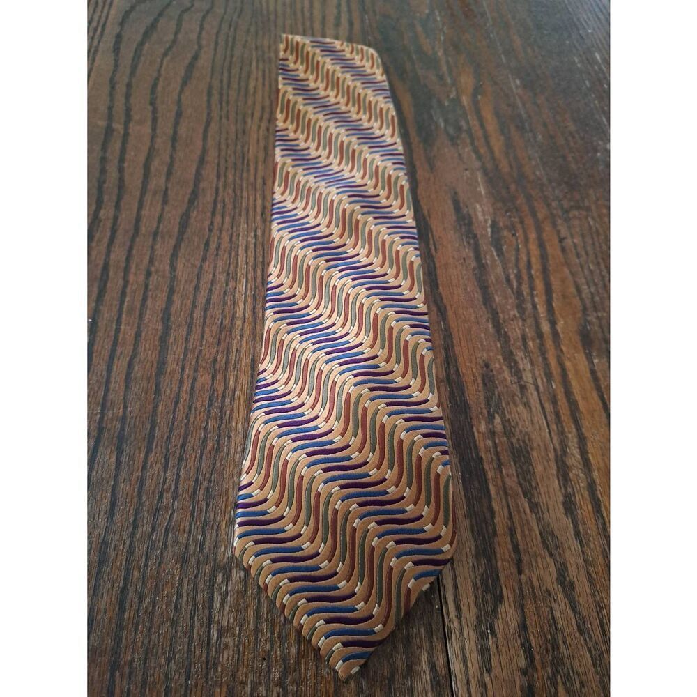 New Harken Silk Handmade Mens Dress Neck Tie Gold Blue Grey Tan Wine